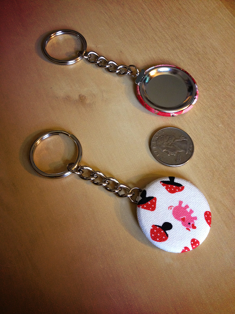 Fabric Keychain Key Fob Choose Your Own Fabric Custom Order