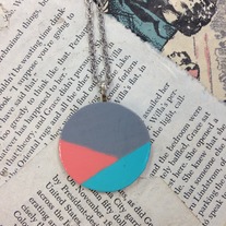 Hand Painted Geometric Necklace *More colors available 