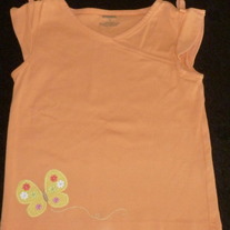 Orange Sleeveless Shirt With Butterfly-Gymboree Size 4