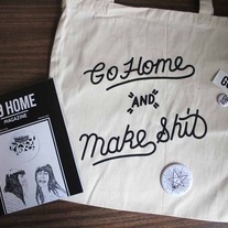 Tote bag, a pin and Issue #2