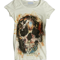 White Skeleton Print T-shirt