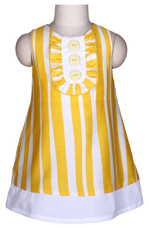 Toddler Yellow Stripes Pom Pom Dress On Storenvy toddler yellow stripes pom pom dress on storenvy
