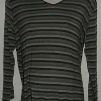 Multi Color Green Stripe Long Sleeve Shirt-Take Nine Maternity Size XL