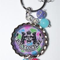 Juicy Couture Inspired Bottle Cap Key Chain