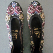 Vintage Pointed Tapestry Floral Flats Never Worn Size 6.5
