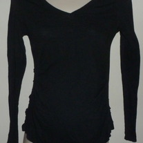 Long Sleeve Black Top with Ruched Sides-Old Navy Maternity Size Medium