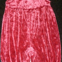 Red Velour Romper-Baby Gap Size 3-6 Months