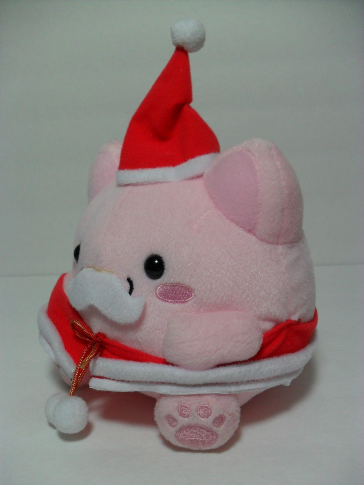 christmas maruneko club santa pink cat w mustache 16cm christmas maruneko club santa pink cat w mustache 16cm