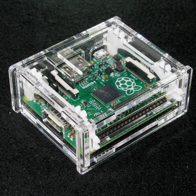 Clear raspberry pi a+ case