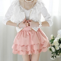 High Waist Multi-Layered Skirt