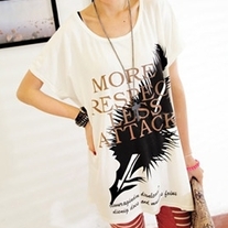 Loose Fit Leather Patterned T-shirt