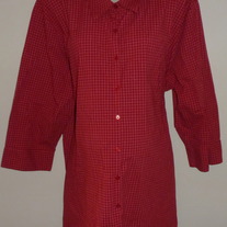 Red Shirt with Collar/Buttons-Motherhood Size 3X