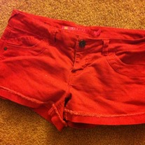red shorts