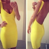 "Alix" Backless Bandage Cocktail Dress
