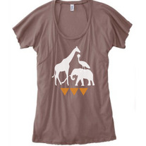 Flowy Ugandan Wildlife Tee