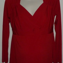 Red Long Sleeve Dressy Top-Motherhood Maternity Size Small