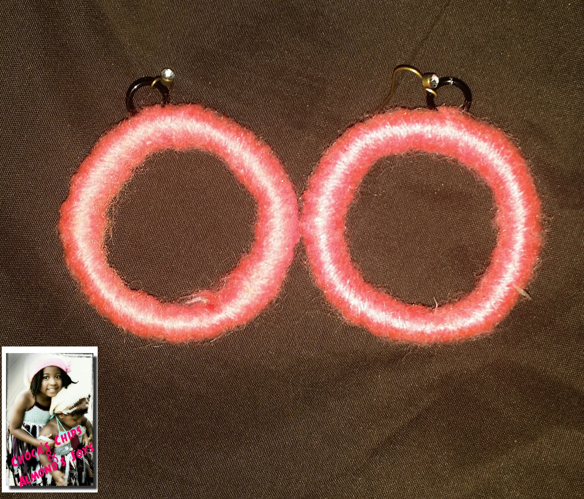 Yarn Earrings Pink on Storenvy