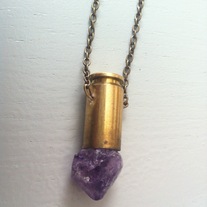 Amethyst Bullet Necklace