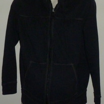 Black Hooded Zip Jacket-Duo Maternity Size Medium