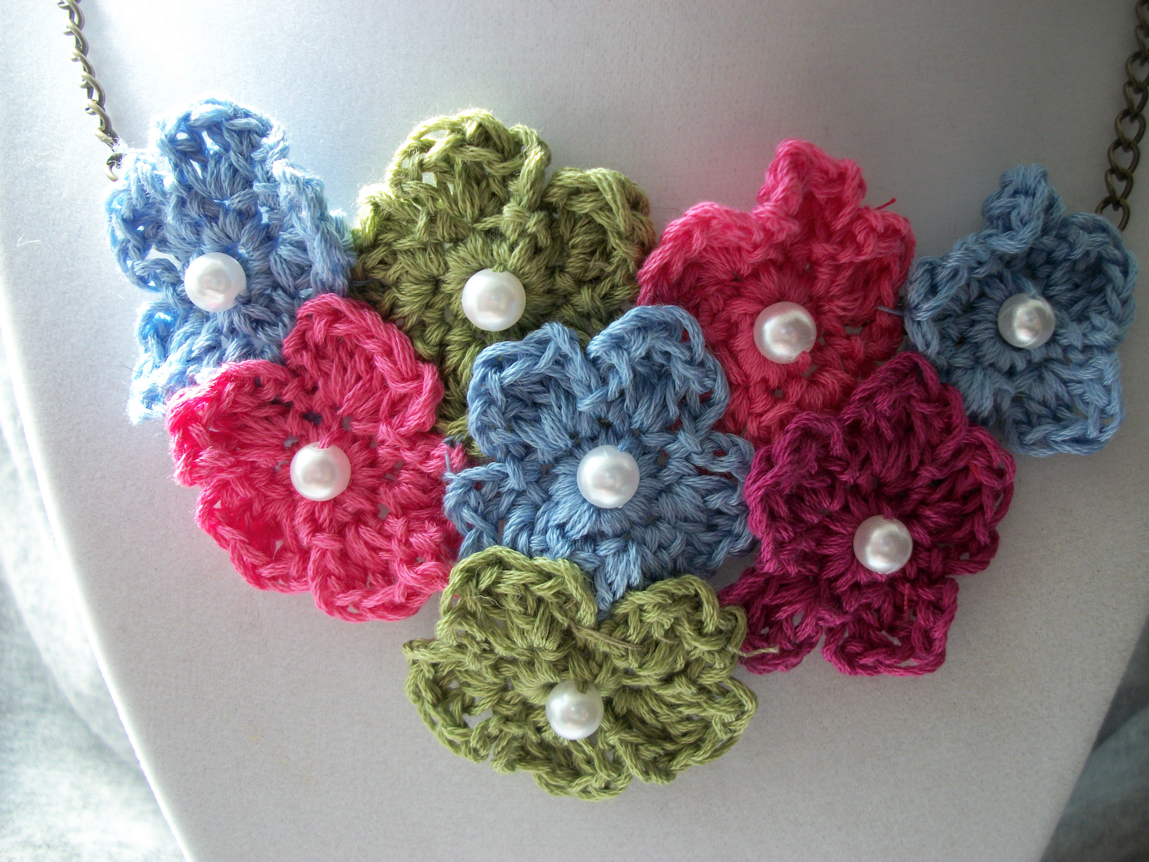 Crochet Flower Necklace on Storenvy