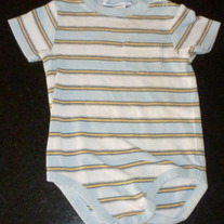 Light Blue/Yellow/White Short Sleeve Onesie-Janie and Jack Size 6-12 Months