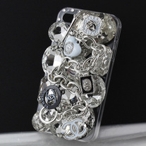 Silver Designer CC Case (iPhone 4/4s)