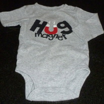 Hug Magnet Onesie-Carter's Size 3 Months