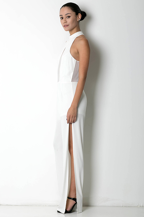 white split leg jumpsuit