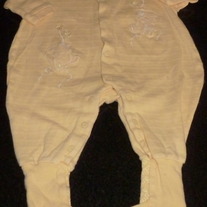 Yellow Sleeper with Teddy Bear-Snugabye Size 3 Months