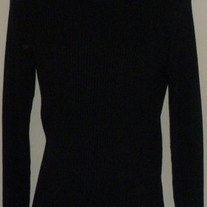 Black Ribbed Turtleneck Sweater-Duo Maternity Size Medium  SF0413
