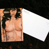 SoulMilk - 4x6" Postcard - lowbrow art drool fetish sexy creepy