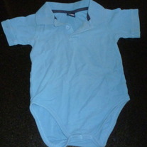 Light Blue Polo Style Onesie-OshKosh Size 24 Months