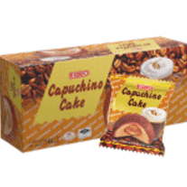 Euro Capuchino Cake Box of 12 Capuchino Puff Cakes filled with Capuchino Cream