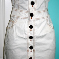Retro Strapless Button-Down Dress