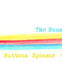 "The Sunshine Journal" Rainbow Striped Watercolor Premade Blog Banner with Navigation Links
