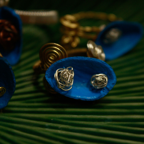 Phostoq Pistachio Twin Spheres Ring