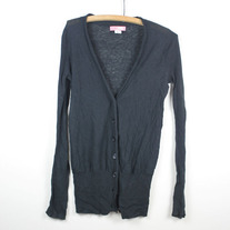 Black Thin Knit Cardigan by Lux