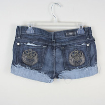 Rock & Republic Anthrax Skull Shorts (New)