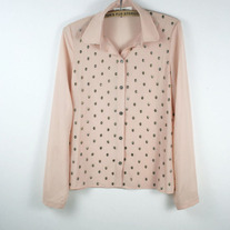 Nude Skull Embellished Blouse (Brand New)