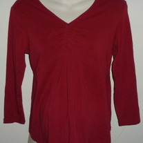 Red Long Sleeve Shirt-Motherhood Maternity Size Small  CL413