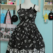 Bodyline Music Note JSK - Black