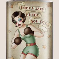 Boxing Girl Flask