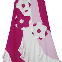 Isobella & Chloe Starburst Magenta Sleevless A-line Dress