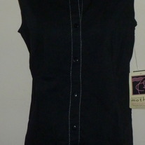 Black Sleeveless Top-NEW-Tomorow's Mother Size Medium  CL413