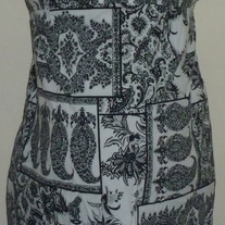 Black/White Sleeveless Dress-Mimi Maternity Size Medium  CL413