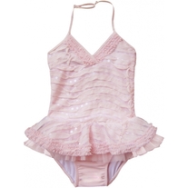 Isobella & Chloe Celeste Light Pink Halter 1pc Swimsuit