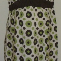 Brown/Green Dot Dress-NEW-Motherhood Maternity Size Medium  GS513