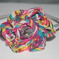 "Rainbows" Shabby sass headband