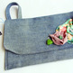 Floral Denim Clutch / Wristlet by Sardinella Sardine - Thumbnail 2