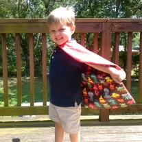 Red Monsters Super Hero Cape